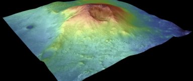 A view of Jezero Mons from the publication. The mountain is ~21 km across.